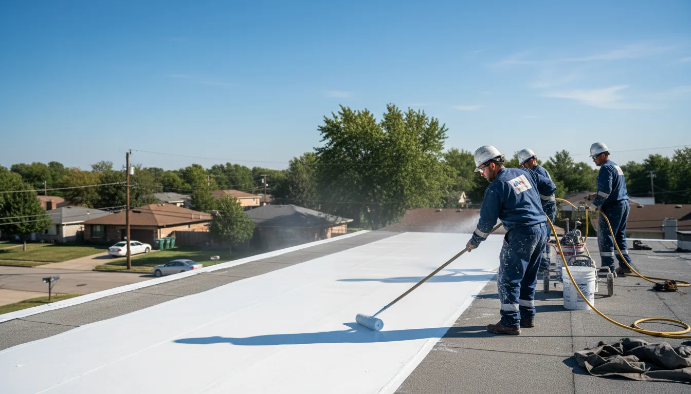 Commercial roof coating in Millington, IL near me